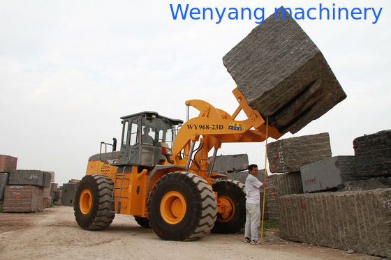 Chargeuse sur pneus tout-terrain en granit de 23 tonnes avec fourche à palettes et hauteur de levage maximale de 3480 mm fournisseur
