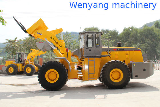 Machine de carrière, levage, bloc de pierre de 27T, chariot élévateur hydraulique, chargeuse sur pneus avec attache rapide et moteur de 178KW fournisseur