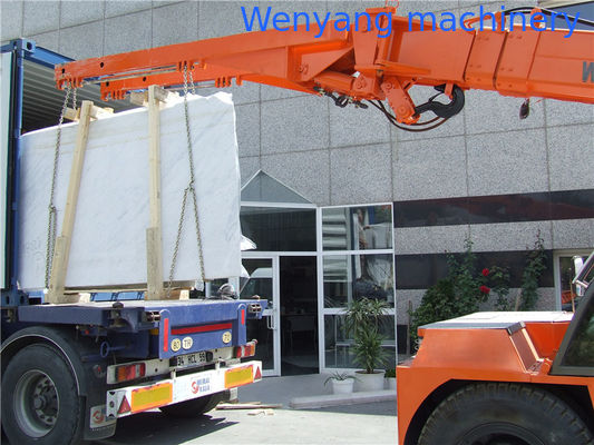 Grue télescopique de manutention de pierres de 12 tonnes pour le chargement de blocs de marbre fournisseur