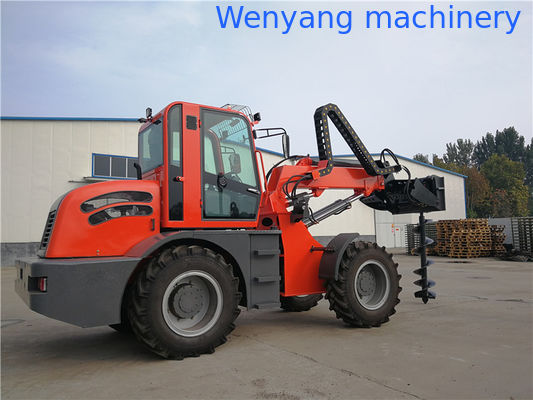 2.5 tonnes de machines de terre 4 roues motrices télescopiques avec auger de terre fournisseur